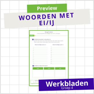 Preview woorden met ei/ij - groep 4