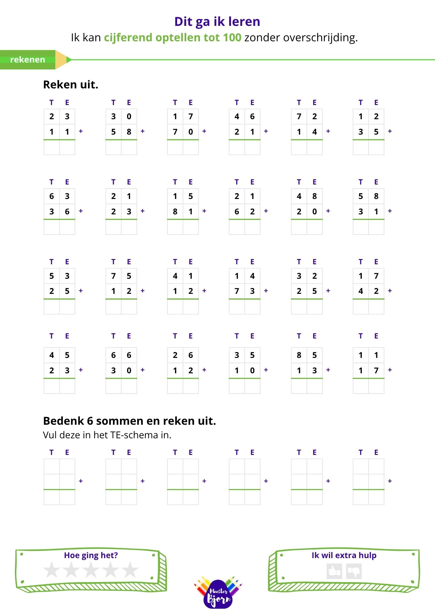 Werkblad voorbeeld