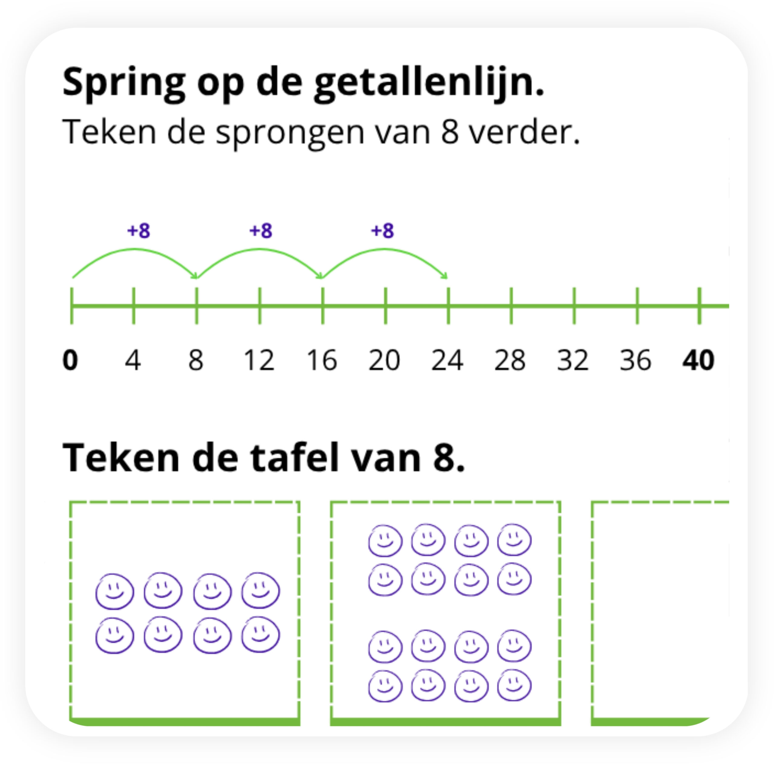 Tafel van 8 werkboekje automatiseren